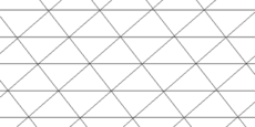 A grid of horizontal and oblique lines forming triangles.